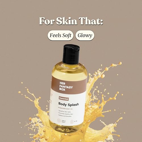 Her Fantasy Box Unscented Hydrating Body Oil 8 Fl Oz - Moisturizing & Non-Greasy