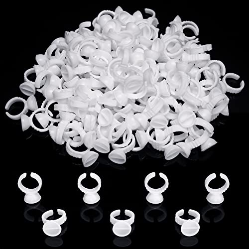 200PCS Disposable Glue Rings for Eyelash Extensions & Nail Art