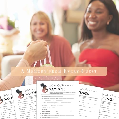 Baby Shower Game Cards - 50 Fun Fill-in-the-Blank Party Activity Sheets