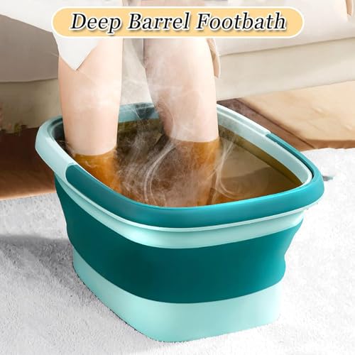 Collapsible Foot Spa Massager for Dry Cracked Feet – Green