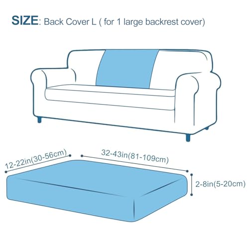 Smiry Soft Stretch Couch Cushion Covers - Non-Slip, Washable Protector