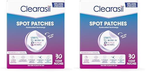 Clearasil Acne Spot Patches, 30 Count (Pack of 2) - Hydrocolloid Treatment