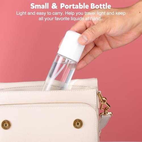 Bynccea 3.4oz Fine Mist Spray Bottle - Travel Size Refillable Plastic Container