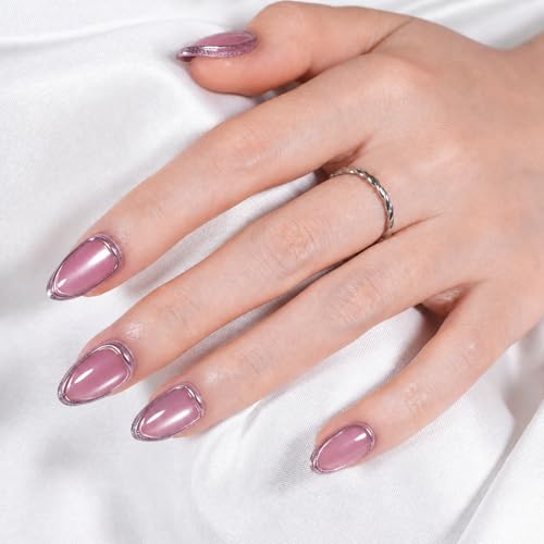 SXC Cosmetics Press On Nails X1 Series Short Almond 036 Amethyst Velvet