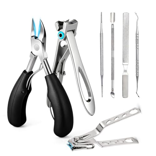 7-Piece Toenail Clipper Kit for Seniors - Professional Thick Nail Care