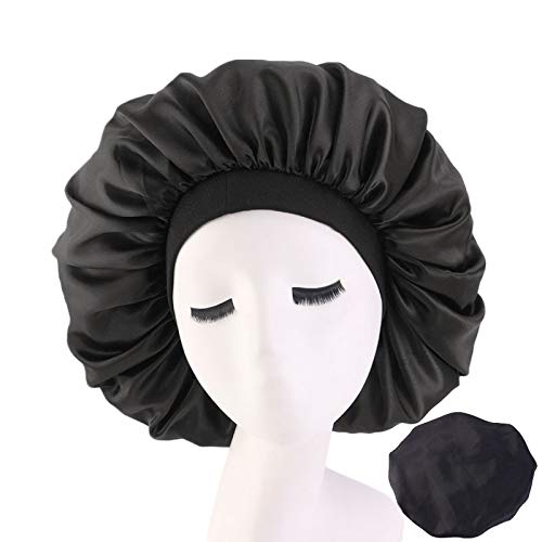 U Brands Extra Large Satin Sleep Cap - Jumbo 6 Pack with Elastic Band