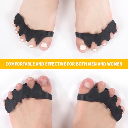 Threlaco Adjustable Silicone Toe Spacers for Foot Alignment & Recovery