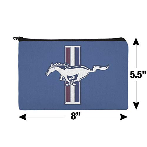 Ford Mustang Canvas Makeup Bag - Officially Licensed Zipper Pouch