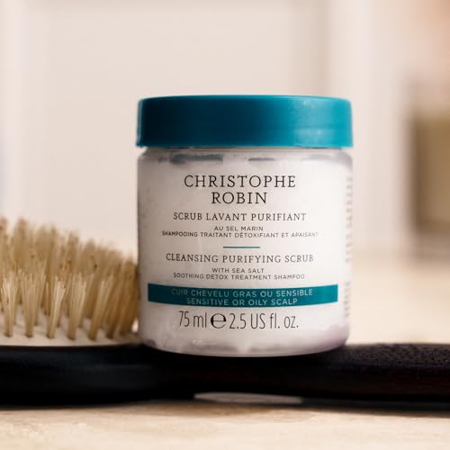 Christophe Robin Purifying Scalp Scrub with Sea Salt ? Deep-Cleansing Detox Treatment for Oily Roots & Sensitive Scalps, Removes Build-Up & Soothes Irritation