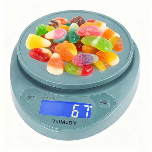 TUMIDY Digital Kitchen Scale - 11lb/5kg with LCD Display for Cooking & Baking