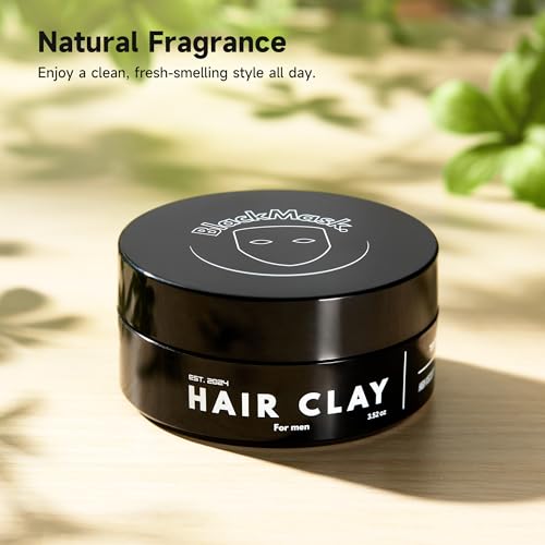 BlackMask Hair Clay for Men 3.5 oz - Strong Hold Matte Finish
