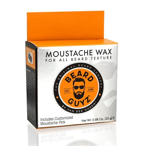 Beard Guyz Moustache Wax – Strong Hold Beeswax Grooming Balm 1 oz