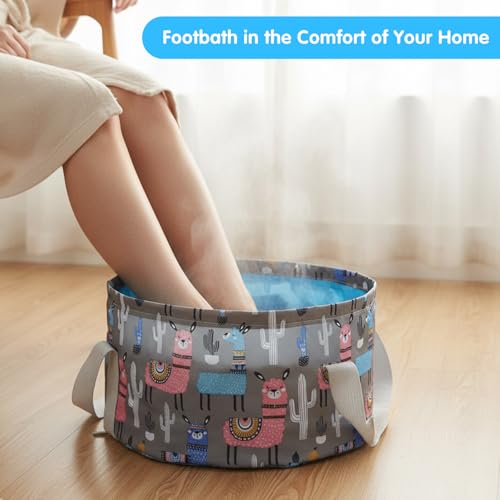Foldable Foot Spa Bucket - Portable Pedicure Basin for Travel & Home Use