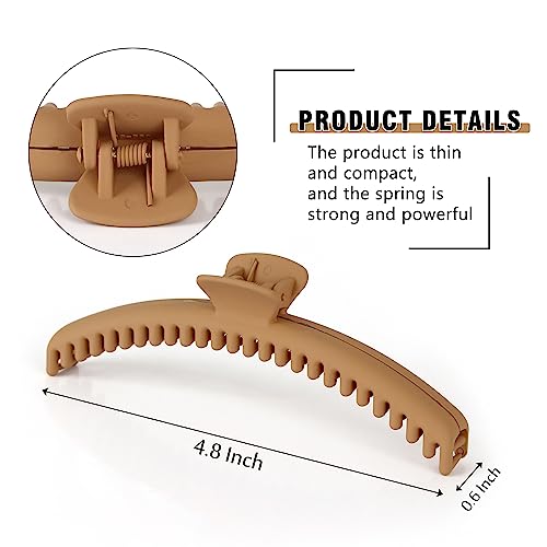 NAISIER 7-Piece Hair Claw Clips, Non-Slip Acrylic Clips for Thick Hair