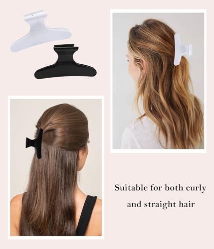 12-Pack Butterfly Hair Claw Clips for Salon Styling & Coloring