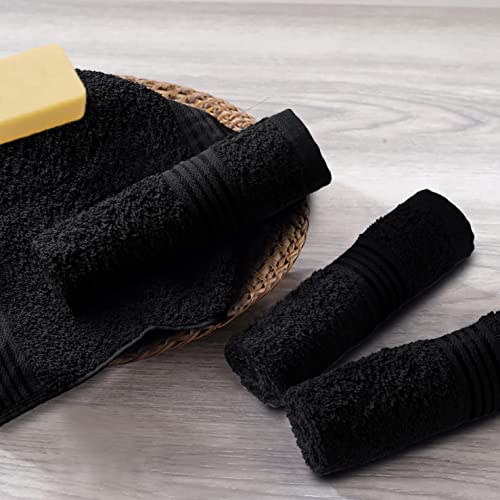 Belizzi Home 12-Piece Ultra Soft 100% Cotton Washcloth Set, 12x12 Inch