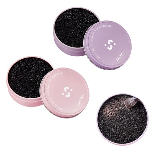 TYSSELY Makeup Brush Cleaner Sponge - 2 Pack for Quick Color Change