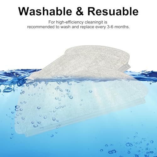 6 Eco-Friendly Mop Cloth Pads for AIRROBO T20 Robot Vacuum