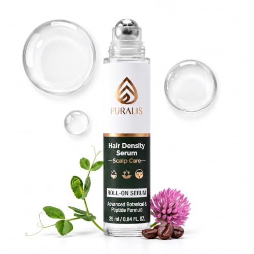 Puralis Thinning Hair Serum with Peptides & Caffeine for Hair Growth - Scalp Roll-On Treatment