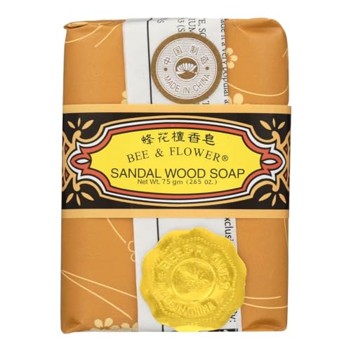 Bee & Flower Chinese Sandalwood Bar Soap - 2.65oz Bars - 12 Pack