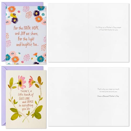 Hallmark Mother's Day Card Assortment - 16 Floral Designs with Envelopes