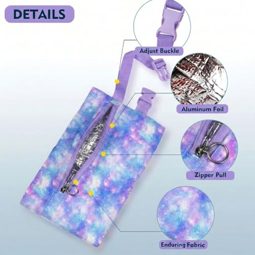 Insulated Snack Bag - Freezable Cooler with Zipper & Adjustable Buckle