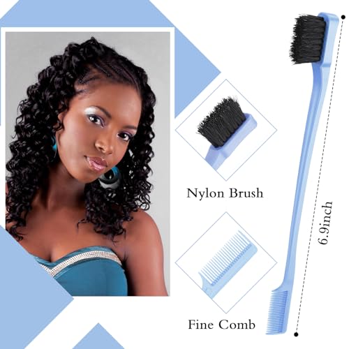 Geiserailie 3-Piece Hair Brush Set for Edge Control & Teasing