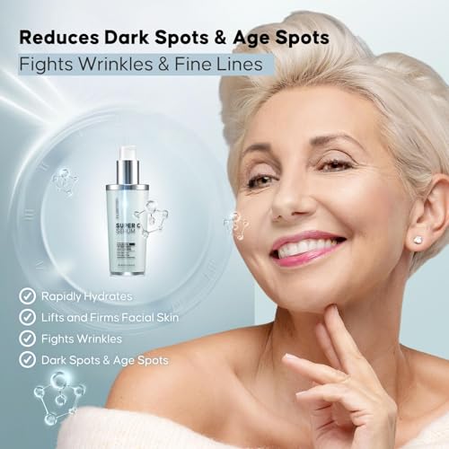 Floretsio 1 Fl Oz Vitamin C Serum for Mature Skin - Hydrating, Anti-Aging, Brightening