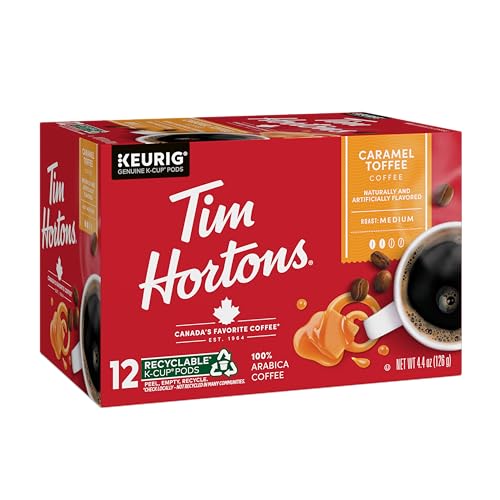 Tim Hortons Caramel Toffee Flavored Coffee Pods - 12ct