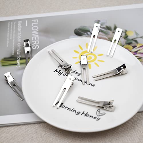 60 Pcs Double Prong Alligator Hair Clips for Styling - Gingbiss