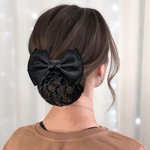 10PCS Bowknot Hair Nets for Women - Stylish Snood Hair Accessories