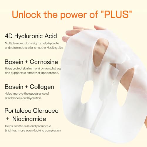 Biodazzle Bio-Collagen Real Deep Hydrating Overnight Hydrogel Face Mask 4-Pack