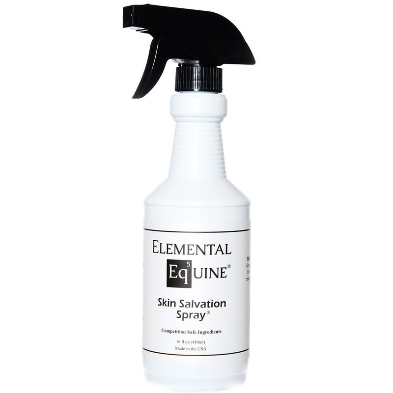 Elemental Equine Skin Salvation Spray 16oz for Horses - Helps with Mane and Tail Rubbing and Scurf, Hives, Daily Maintenance to Support a Healthy Hair Coat After Treatment of Skin Conditions.