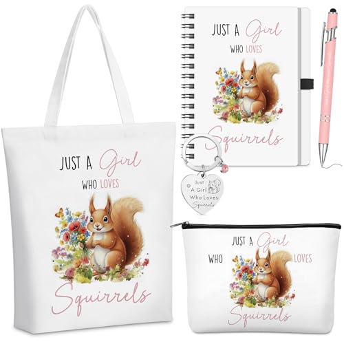 Squirrel Gifts Set for Women Girls - 5 Pcs Squirrel Themed Accessories