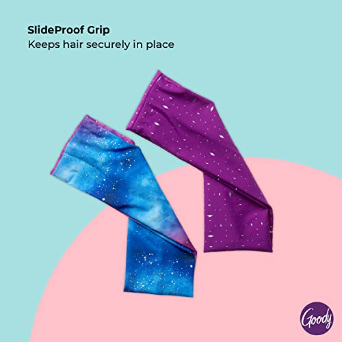 Goody Active Headwraps - Reflective Galaxy, 2 Count, Ouchless Fit