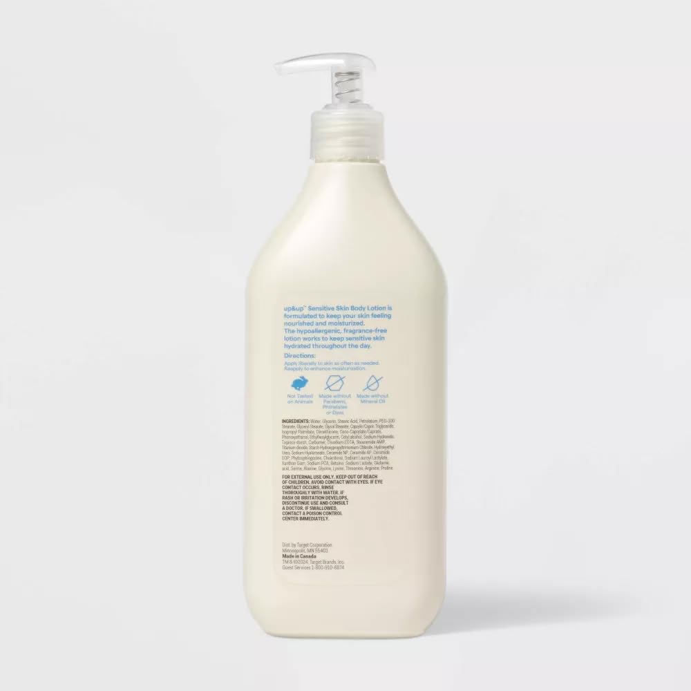 up&up Sensitive Skin Body Lotion, Fragrance Free Daily Moisturizer 20 fl oz