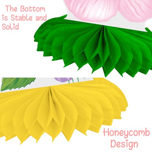 Hawaiian Hibiscus Honeycomb Centerpieces - 12PCS Tropical Decor