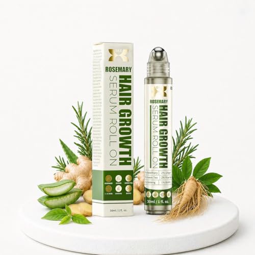 8K8 Hair Growth Serum Roll-On for Thinning Hair with Biotin & Rosemary