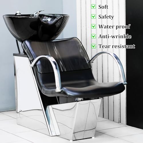 Philbinden 3-Pack Clear Square Salon Chair Back Covers, Waterproof & Reinforced – Fits Most Standard Chairs