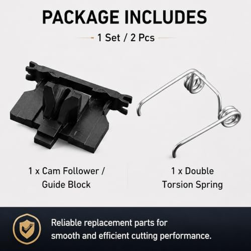 BestRec WAHL Hair Clippers Cam Follower & Double Torsion Spring - Black (Compatibility: 8148, 8504, 8591, 8509, 1919)
