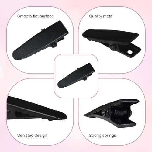 50 Pcs Small Metal Alligator Hair Clips - 1 Inch for Crafts & Styling