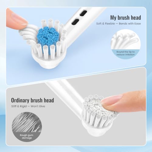 12-Pack Soft Replacement Heads for Oral-B Electric Toothbrush