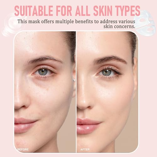 Anweina Overnight Collagen Face Mask, Anti-Aging Hydrating Treatment (8 Pack)