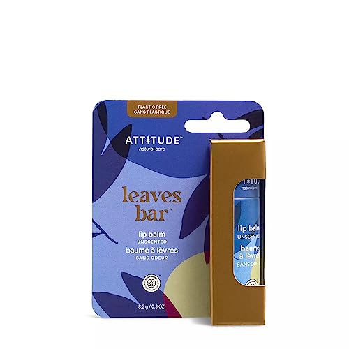 ATTITUDE Unscented Lip Balm Pack of 2 - Vegan, Nourishing Shea & Coconut Oils