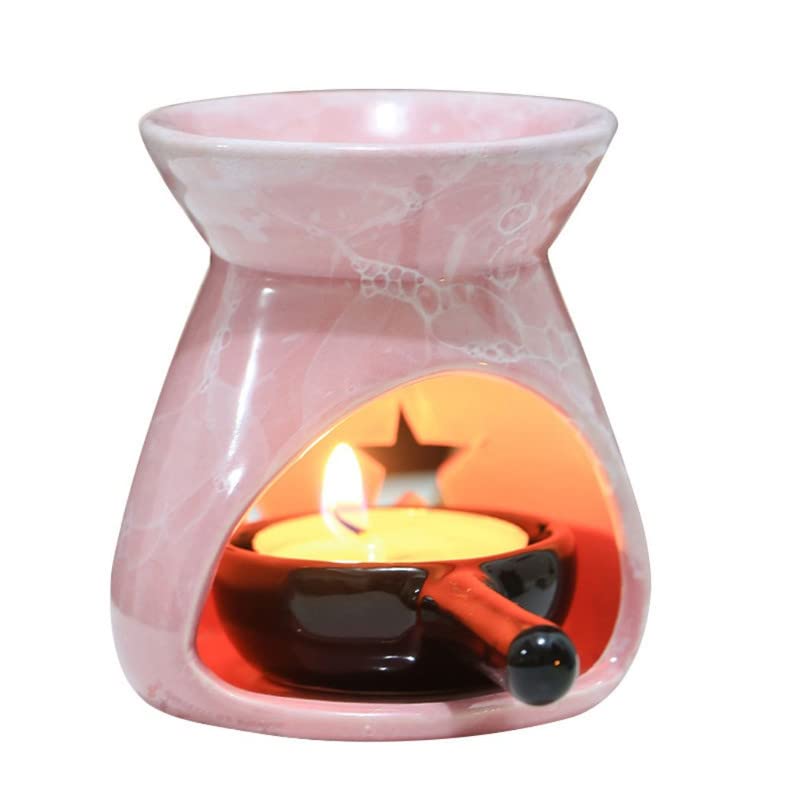 Pink Ceramic Essential Oil Burner & Tealight Candle Holder