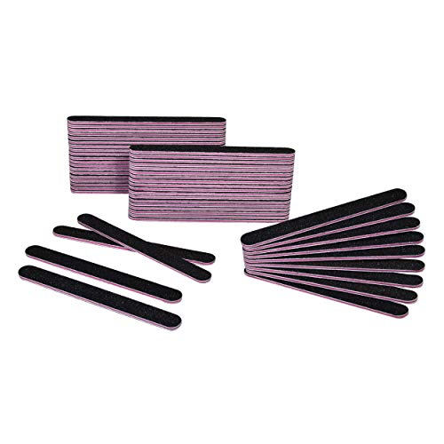 AMT 50 Pack Black Nail Files 80/80 Grit for Acrylic & Gel Nails