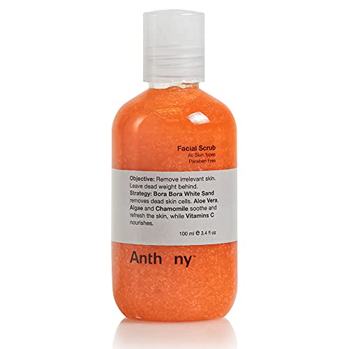 Anthony Exfoliating Face Scrub for Men, 3.4 Fl Oz - Vitamin C & Aloe