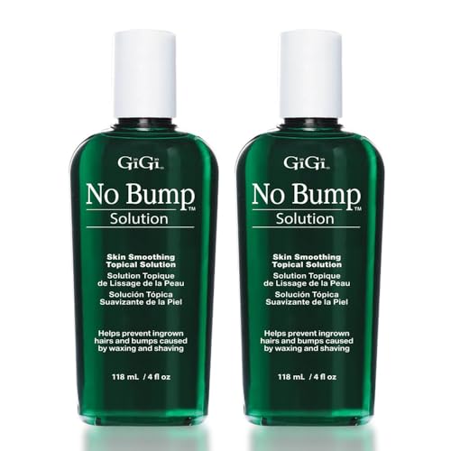 GIGI No Bump Skin Smoothing Topical Solution 4 fl oz - 2 Pack for Ingrown Hair & Razor Bumps