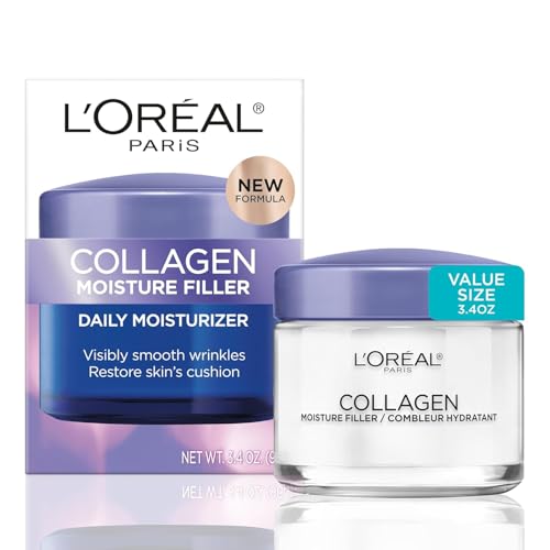 L'Oreal Paris Collagen Moisture Filler Anti-Aging Face Moisturizer, Scented 3.4 Oz
