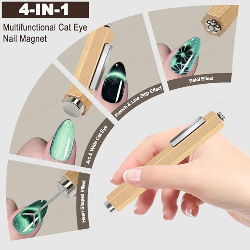 3-in-1 Cat Eye Nail Magnet Tool Set for Nail Art Design